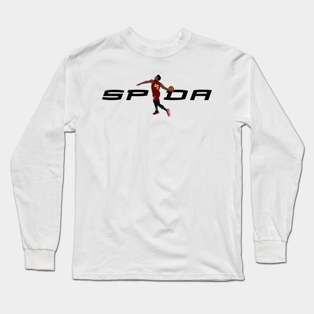 Donovan Mitchell - Spida Cleveland Cavaliers Long Sleeve T-Shirt by SportCulture